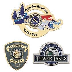 1 5/8" (1.625")+ Etched Soft Enamel Lapel Pin