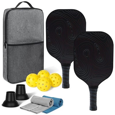 Carbon Fiber Pickleball Paddle Set