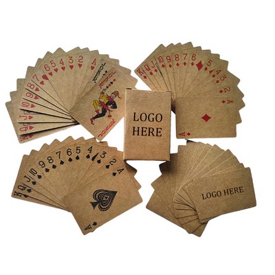 Kraft Paper Eco-Friendly Poker Playing Cards with Custom Logo