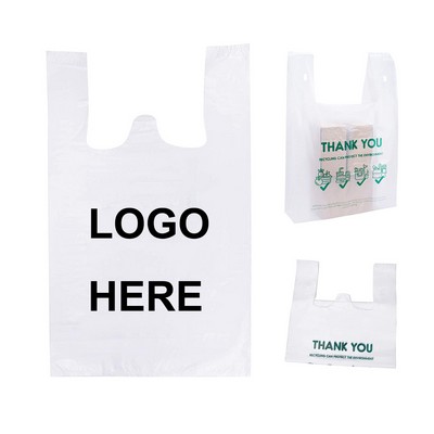 Economy T-Shirt Style Plastic Shopping Tote Bag